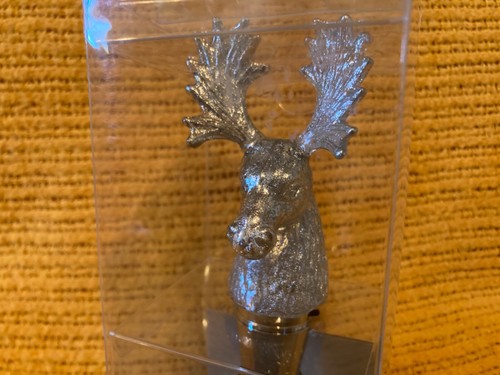 Pier 1 Imports Silver Moose LED Light-Up Bottle Stopper, Holiday, Made In China - Picture 9 of 9