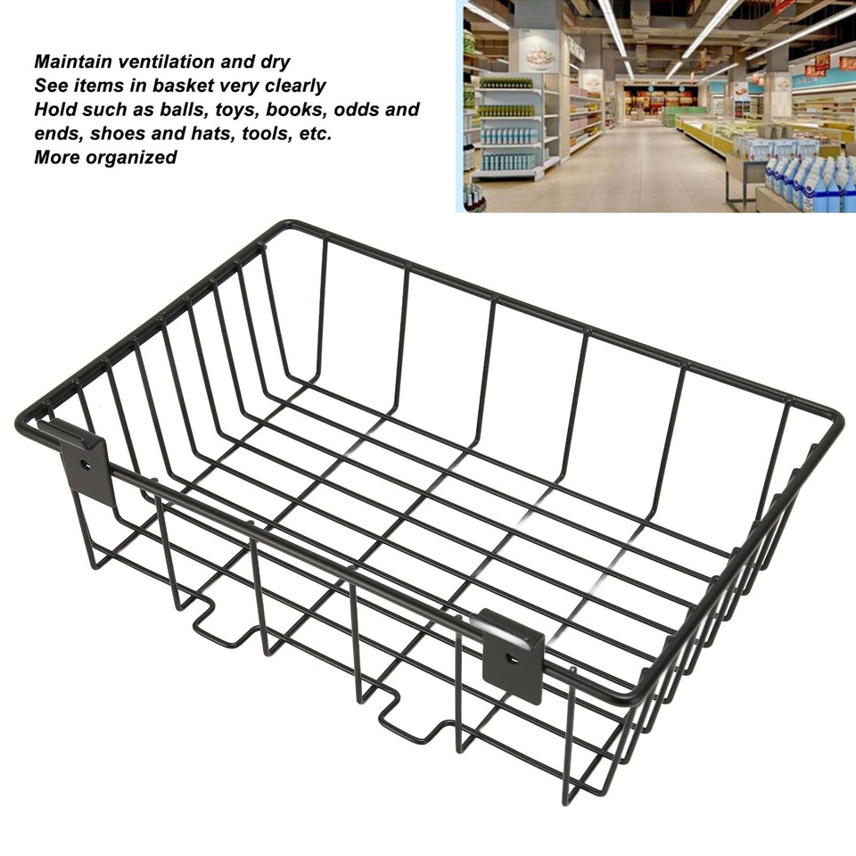 8 Pack Large Black Slatwall Baskets Slatwall Panel Wire Basket Slat