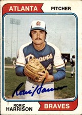 Roric Harrison Atlanta Braves 1974 Topps #298 Signed Baseball Card DECEASED
