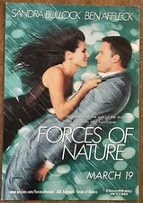 Forces of Nature Movie Sandra Bullock Ben Affleck Vintage 1999 Promo Postcard