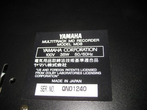 Junk YAMAHA Multi-track MD Recorder MD8 with case, no keys, black, for parts - Picture 14 of 16