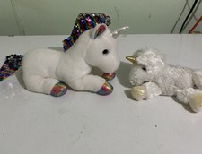 Aurora Two Unicorn Plush Sequin Unicorn Soft Lovable