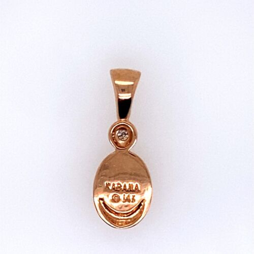 Kabana Spiny Oyster Diamond 14K Rose Gold Oval Pendant DG7078888 - Picture 2 of 4