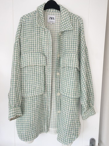 zara ladies oversized Tweed shacket 