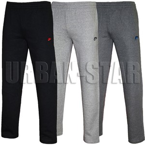 New Mens Nike Fleece Joggers Open Hem Bottoms Track Sweat Jogging Pants S M L XL | eBay