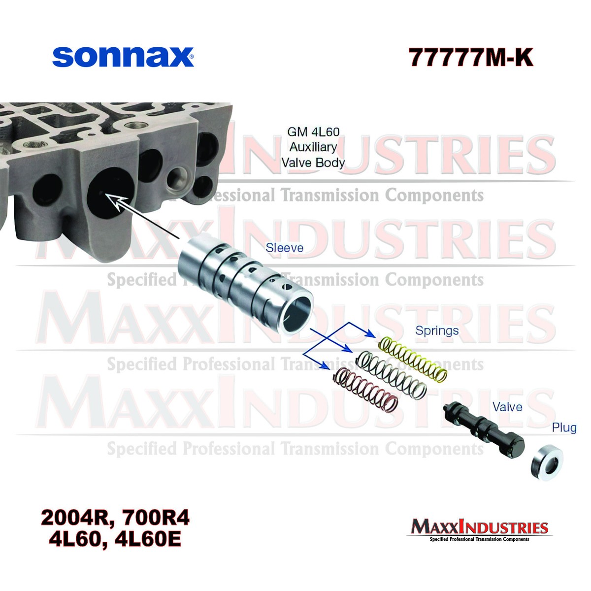 Sonnax 77777M-K 4L60E 4L60 200R4 Transmission Accumulator