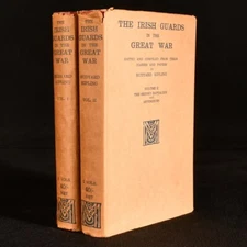 1923 2Vols The Irish Guards in the Great War Rudyard Kipling First Editions D...