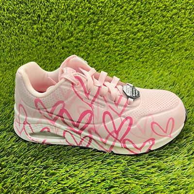 Skechers Goldcrown Uno Womens Size 7 Pink Composite Toe Safety Work Shoes 108136