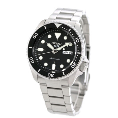 SEIKO 純正ステンレススチール ブレスレット SBSA005 Seiko 5 Sport SBSA005 Black Dial Automatic Mechanical 24 Jewels
