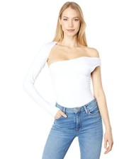 Bardot 297304 Londyn Cutout Bodysuit Orchid White Size SM