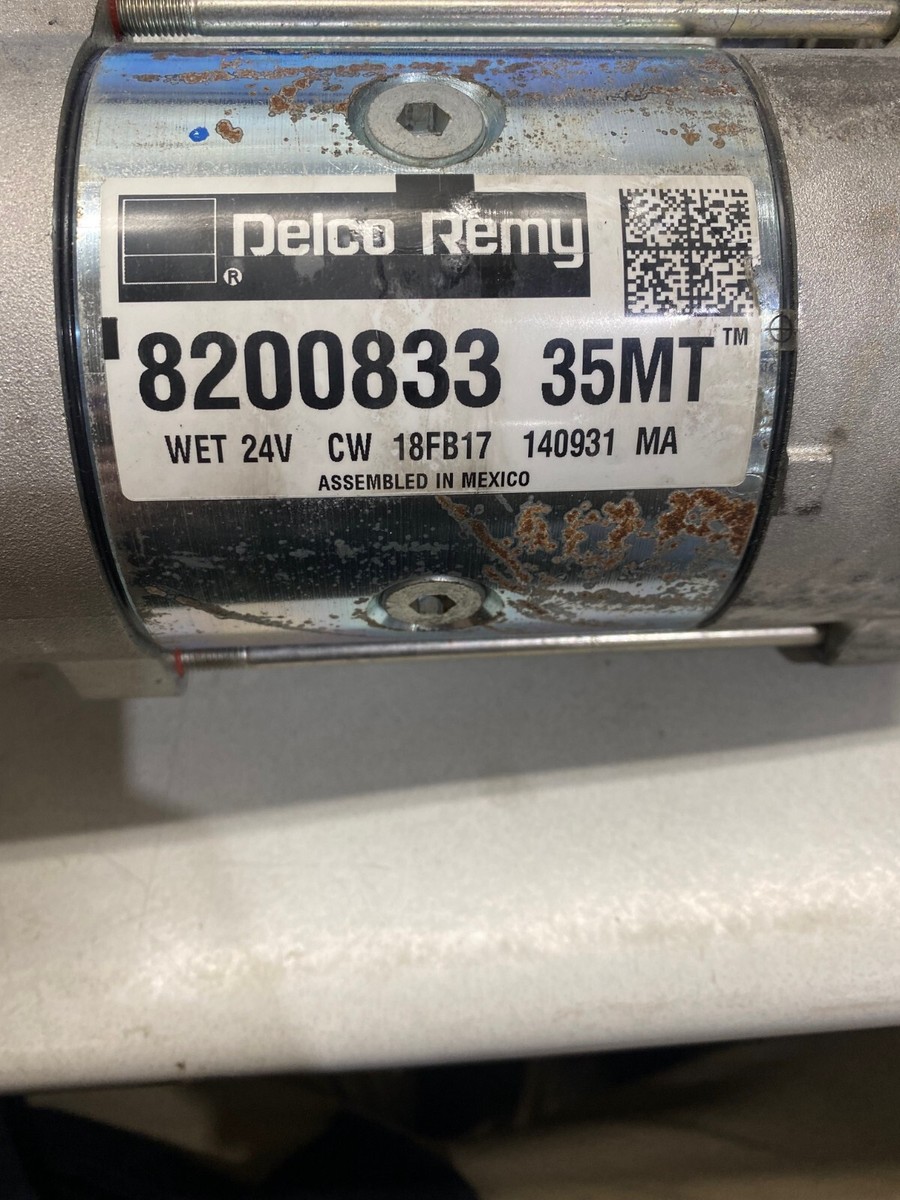 Delco Remy Part No. 8200833 — 35MT Starter | eBay