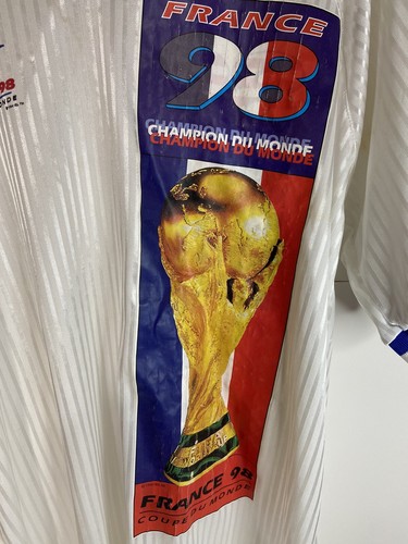 Vintage Soccer Jersey Mens WORLD CUP France 98 Coupe Du Monde Champion DEADSTOCK - Picture 3 of 7