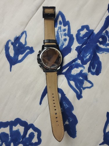 Fossil Grant Black Men's Chronograph Date Watch Leather Strap Stainless FS5133_ - Picture 3 of 8