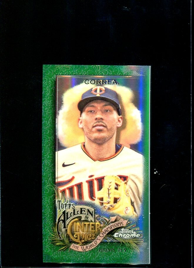 2022 Topps Chrome Green Allen & Ginter Carlos Correa /99 #117