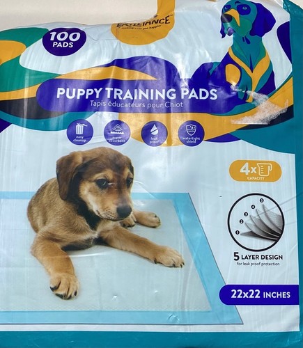 BRILLIANCE Puppy Training Pads 22 x 22 100 pads 5 layer design holds 4X capacity - Picture 3 of 6