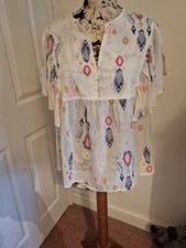 Per Una M&S Aztec Print Cotton Blouse Size 14 BNWT RRP £29.50
