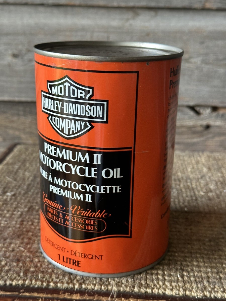 Vintage Harley Davidson Motor Oil Can Canadian 1 Litre French NOS