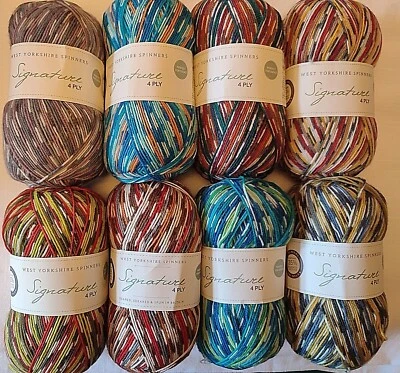 West Yorkshire Spinners 4 Ply Signature Sock yarn ~ WYS Birds Collection x 100g