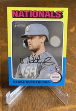 2024 Topps Heritage Blake Rutherford Rookie Card Washington Nationals #240 A1