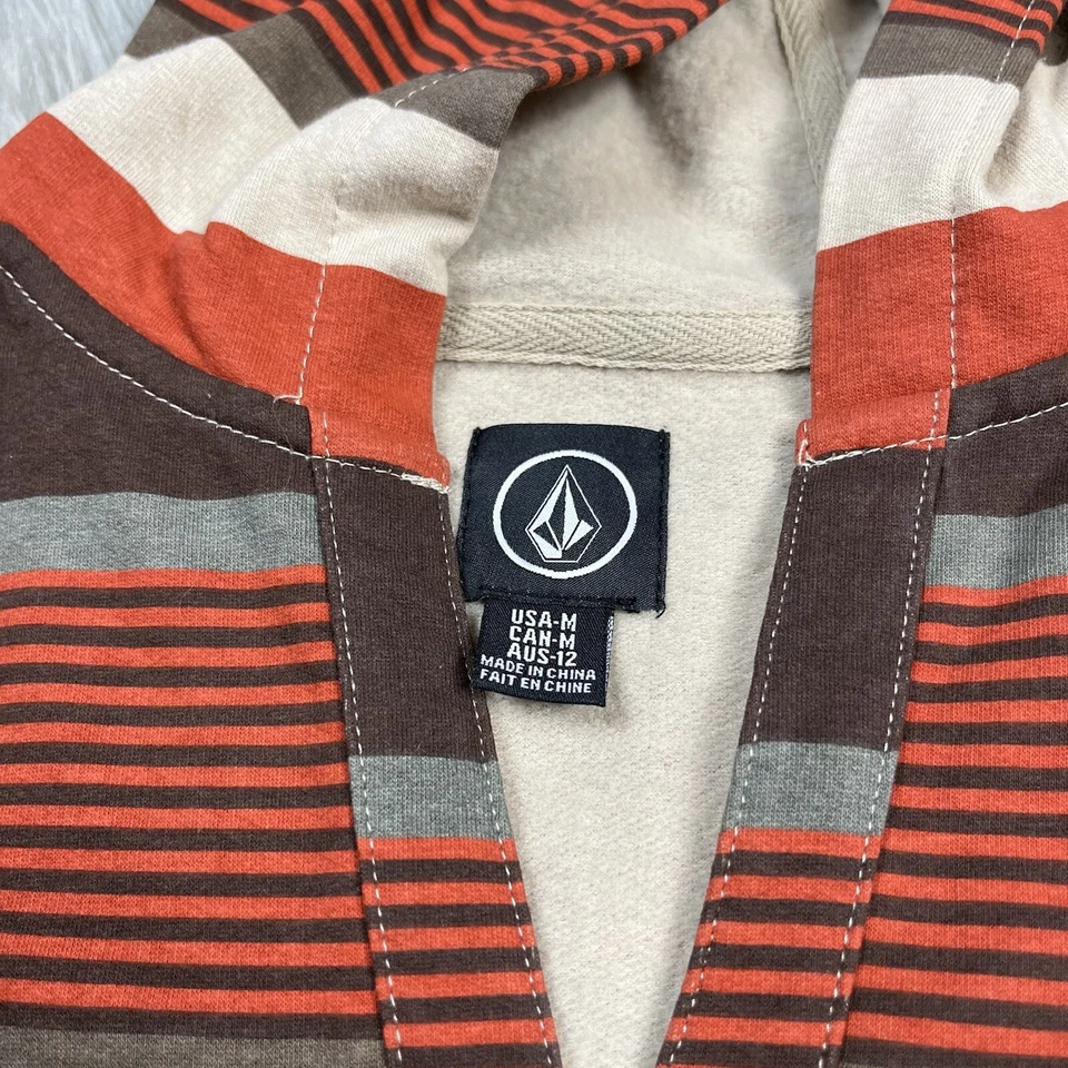 Volcom Surf Skate Boys Mar Azul Poncho Pullover Sweater Striped Size M - Image 3 of 4