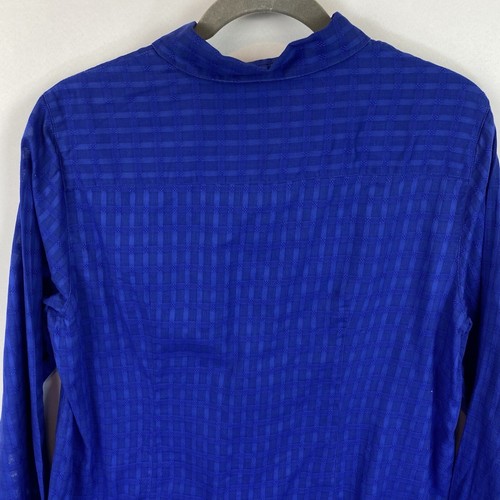 Coldwater Creek Blue Cotton Long Sleeve Button Down Casual Top 14 - Picture 10 of 13