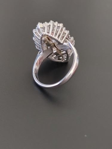 Lady's Platinum and Diamond Ballerina Ring/Pendant Size 4.25 *READ DESCRIPTION* - Picture 22 of 24