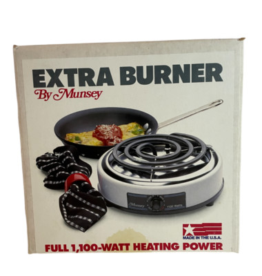 Munsey Extra Burner Hot Plate by Munsey Full 1100 Watts Model FB-1
