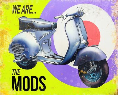 We are the Mods Scooter Design Blechschild 15cm x 20cm