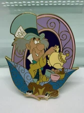 Disney Shopping Alice In Wonderland Mad Hatter Suntan Pin LE 100 HTF