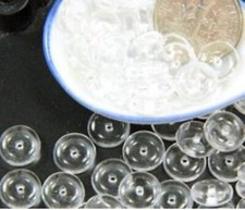 Coin Disk Beads, 8mm, Crystal Cleart w/Gloss Finish, Czech, 50 Pieces