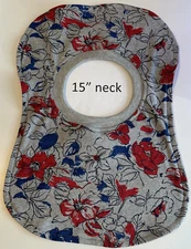 Bib 15" Neck Pull Over Head T-Shirt Special Needs Drool polyester cotton blend