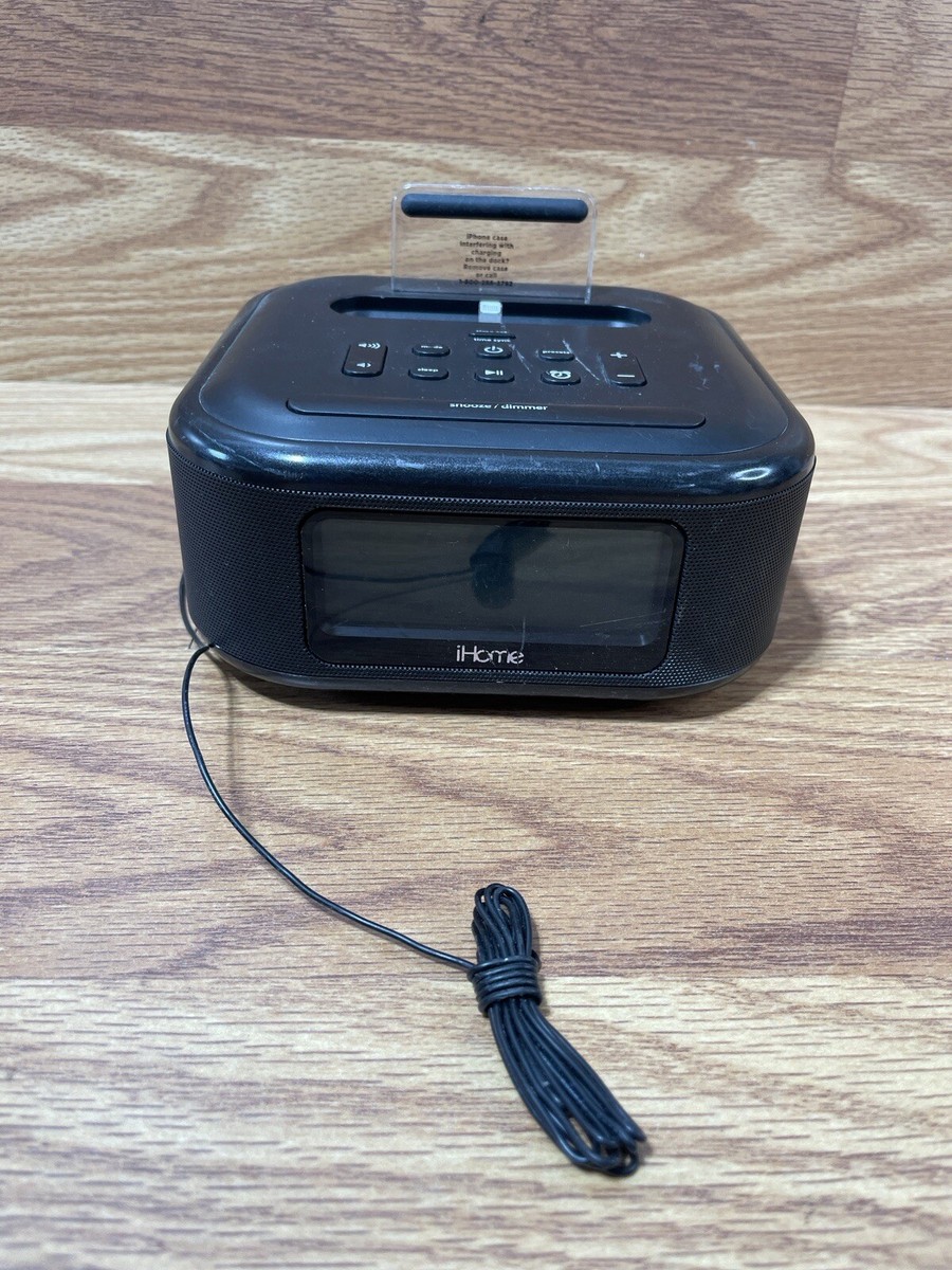 Ihome Alarm Clock Radio Ihome Qi Charging Clock IHome IPL23 Black