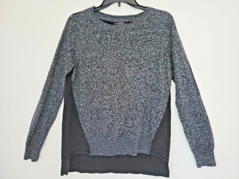 The Limited Women Sweater Size Medium Long Sleeve Gray Two Tone Pullover