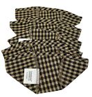 Longaberger Khaki Check Raspberry Basket Liners Set of 5