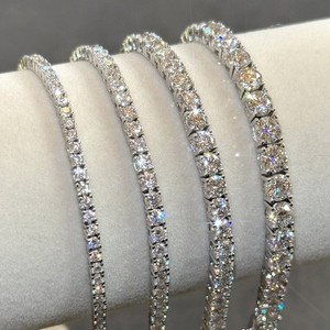 Authentic VVS1 Certified Moissanite Tennis Bracelet - 925 Silver or Gold Plated All Sizes