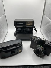 3 Camera Lot Vintage Polaroid One Step Nikon w35 Sitacon ST 3x UNTESTED
