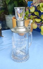 Bierkrug mit Schnapsglas & Zinndeckel Bierseidel Top Retro Vintage Geschenkidee