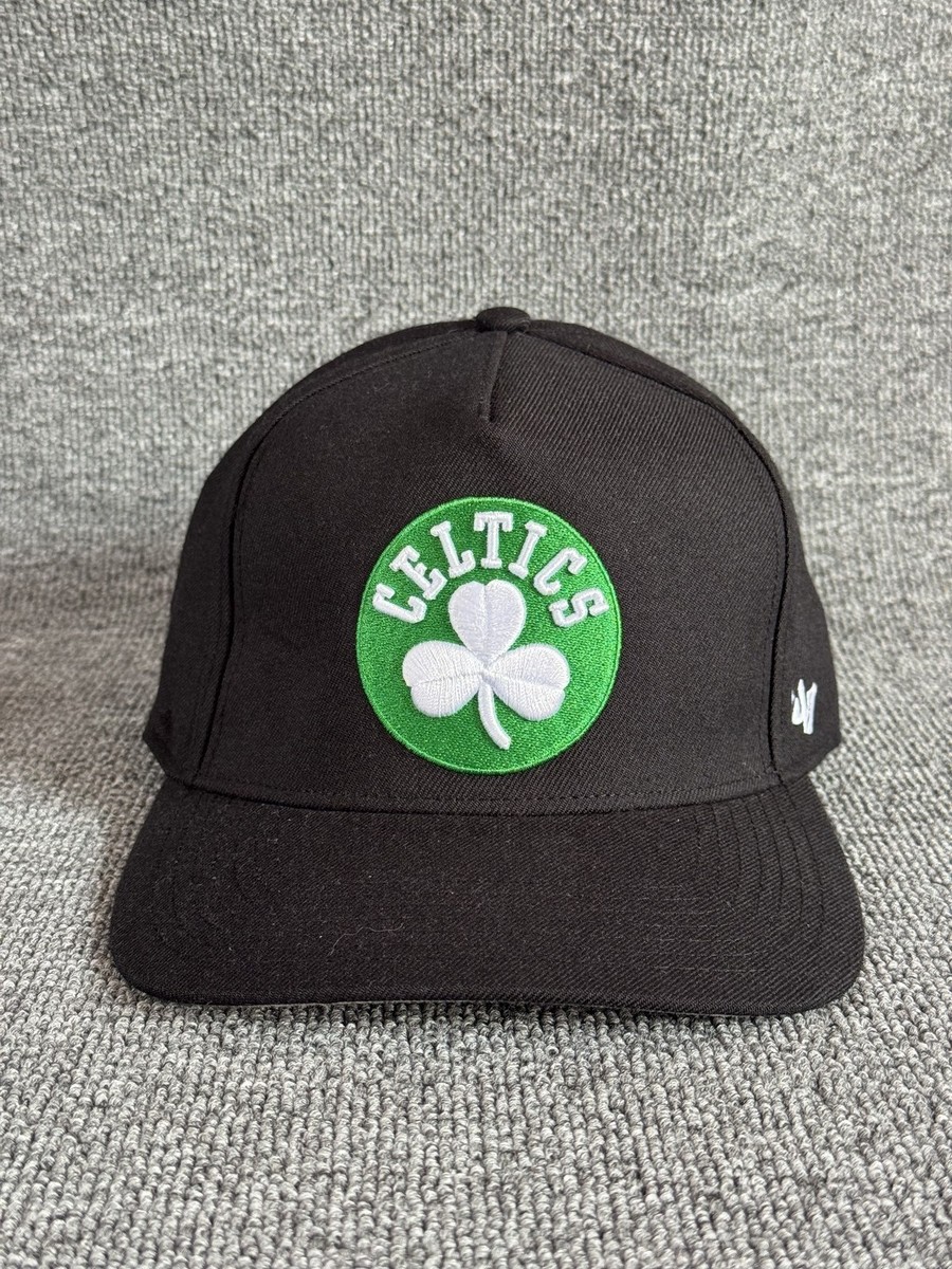 '47 Brand Boston Celtics Strapback Hat Black OSFA NBA Cap Curved Brim