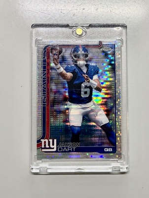 #ad 2025 Topps Chrome Football Jaxson Dart Pulsar Refractor #306 RC NY Giants $74.99