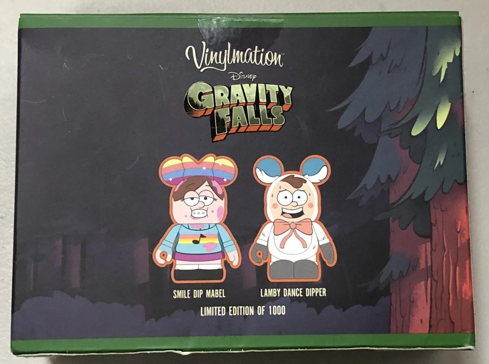 Disney Vinylmation 3" Gravity Falls Dipper Mabel conjunto edição limitada de 1000 - Imagem 2 de 3