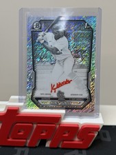2026 Bowman Baseball Kenly Hunter 1st Bowman  Black And White Refractor Red Ink
