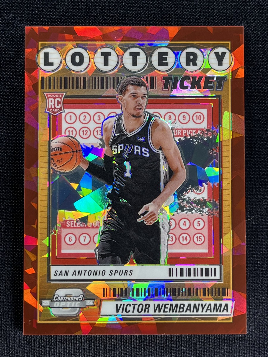2023-24 Contenders Optic Victor Wembanyama #12 Red Ice Lottery Ticket RC /175