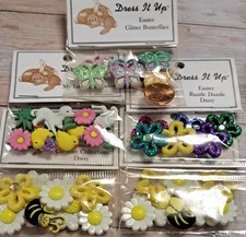 Novelty Button Lot Dress It Up Easter Collection