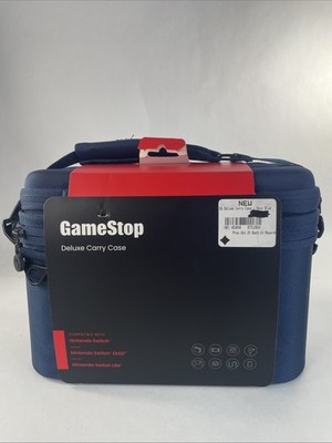 Game Stop Traveler Deluxe System Case For Nintendo Switch/Switch2 (blue,nylon)