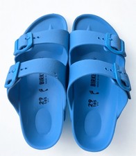 Kids Birkenstock Arizone EVA Sky Blue Slip On, size 29/11