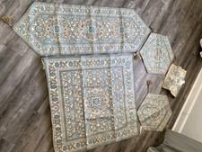 Fabric Tablecloth Spring Floral Flowers 5 Pics Set New Handmade