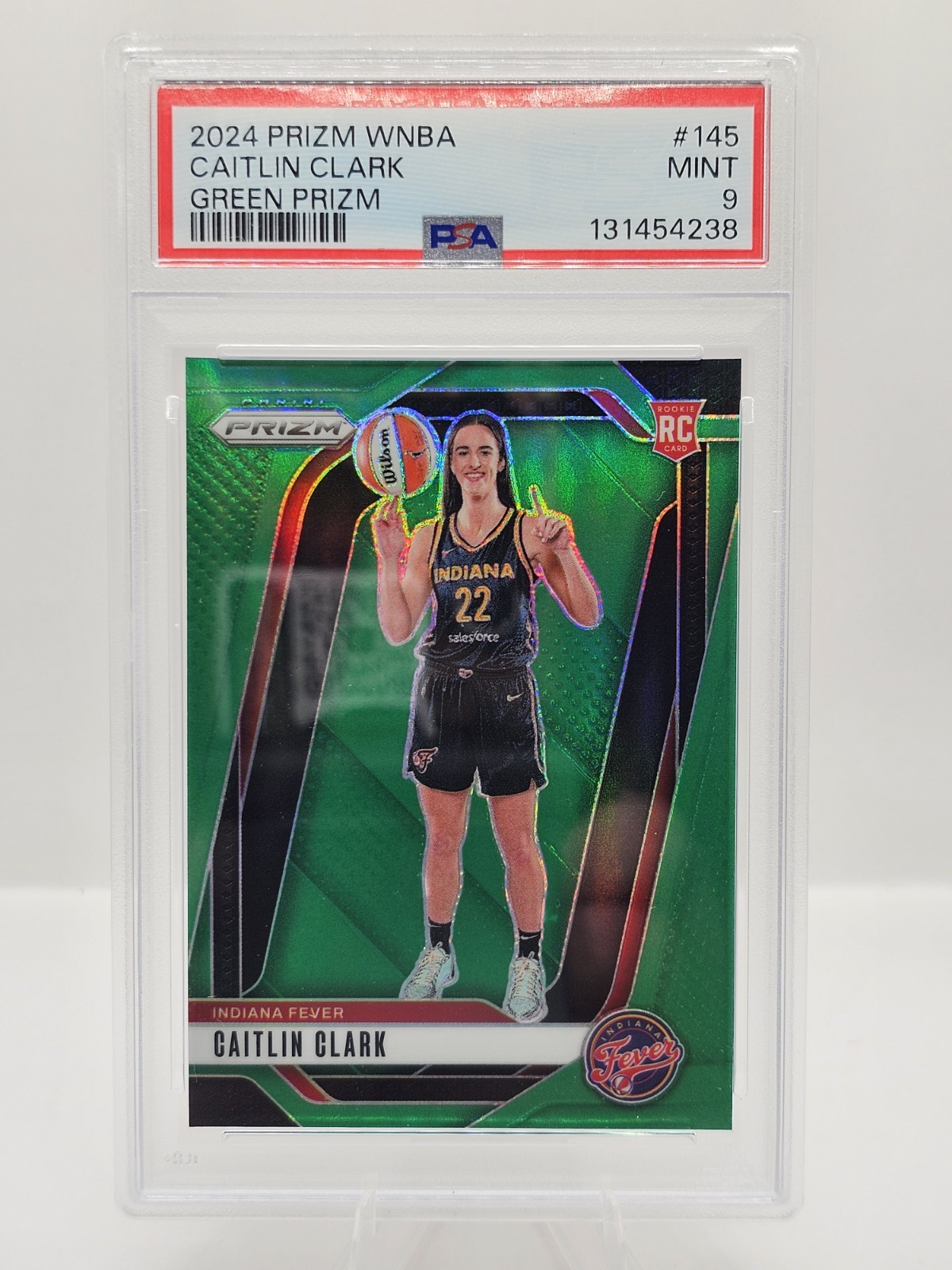 2024 Panini Prizm WNBA - Caitlin Clark #145 Green Prizm (RC)