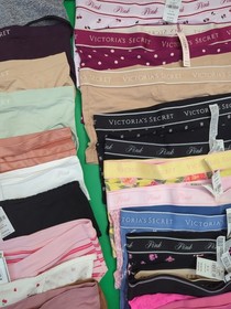 NWT Victoria Secret VS Pink Panty Lot of 50 Size Large Wholesale Resale Styles