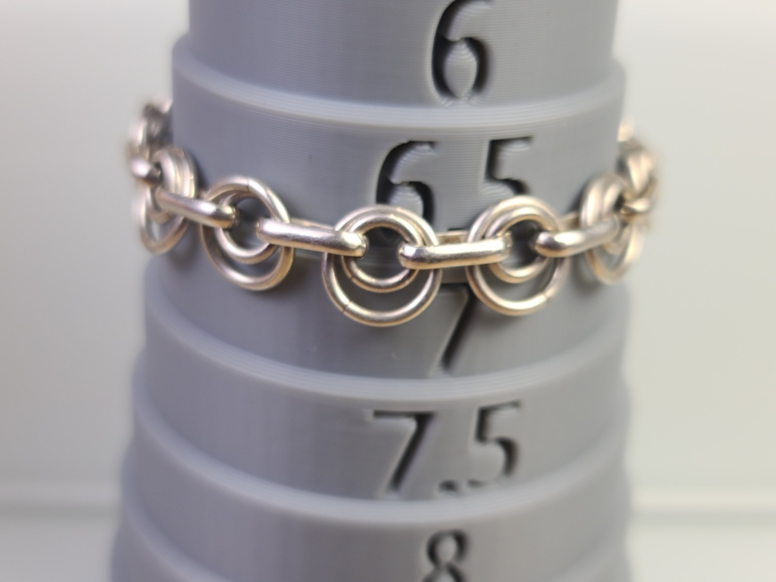 Sterling 925 Solid Silver Concecentric Circle Bra… - image 6