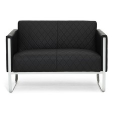 Divano salotto divano 2 posti ecopelle moderno soggiorno sala d'attesa stabile